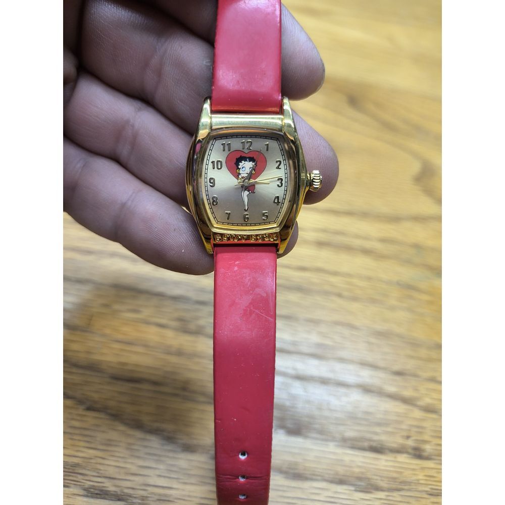 Betty Boop Red Band With Gold Square Face W Betty Untested